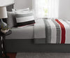 Red and White Stripe 8-Piece Bedding Set, Coordinating Bed in a Bag