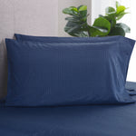 Beautiful Blue Yellow Medallion 8-Piece Bedding Set, Reversible Comforter Sheet Set Bonus Decor Pillow