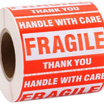 1 Roll 500 2" x 3" Inches FRAGILE HANDLE WITH CARE THANK YOU Stickers Labels