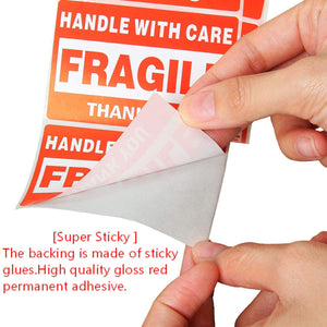 1 Roll 500 2" x 3" Inches FRAGILE HANDLE WITH CARE THANK YOU Stickers Labels