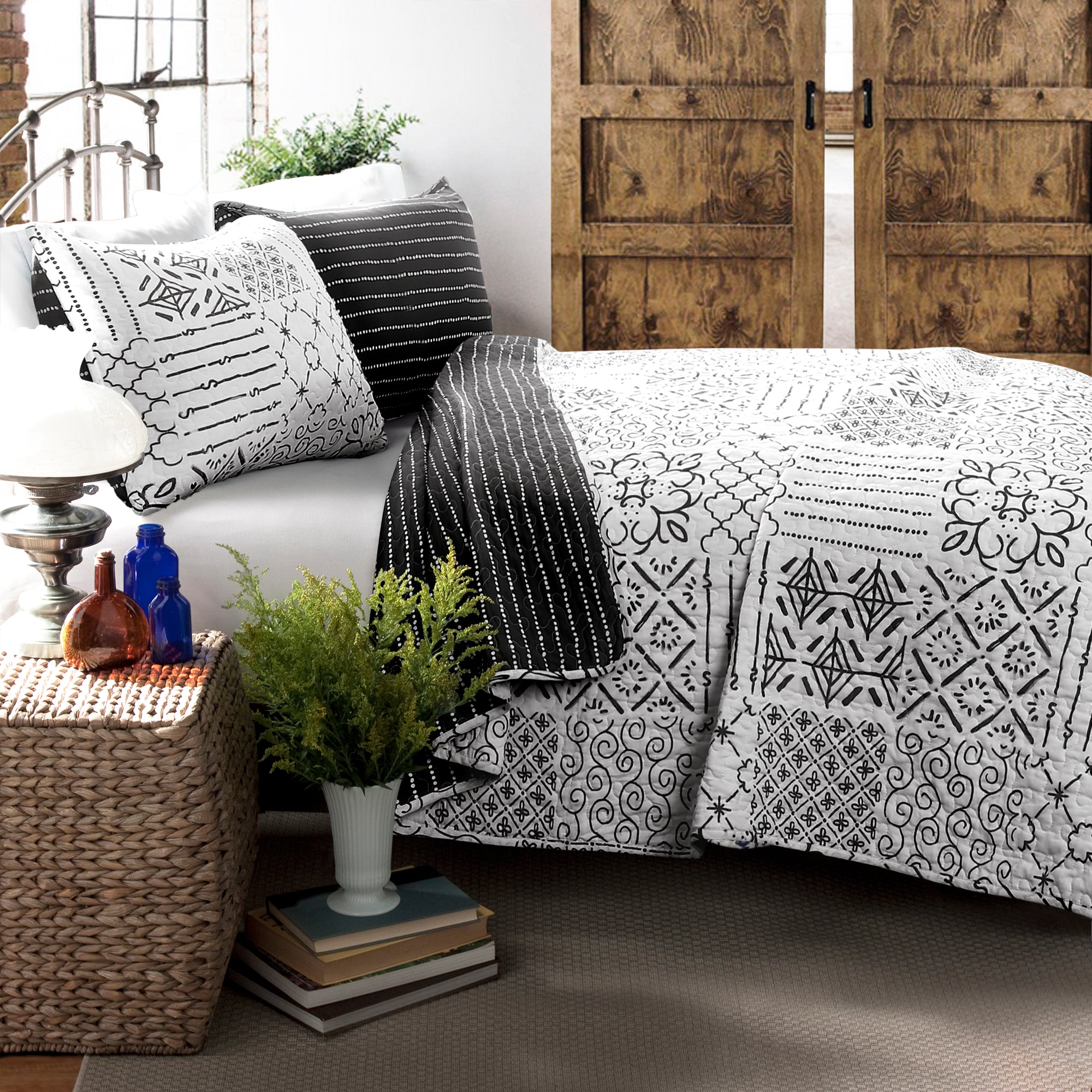 Lush Decor Monique Ultra-Soft 3-Piece Reversible Quilt Set