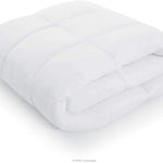 Reversible White Down Alternative Quilted Comforter, All-Season Hypoallergenic Microfiber