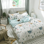 Dinosaur Forest Print Premium Reversible Dino Teen Kids Bedding Set By BuLuTo