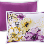 Olivia Vibrant Floral Microfiber Teen Bedding, Girls 5-Piece Comforter Set By Intelligent Design