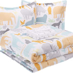 Kids Animal Safari Super Soft Microfiber 7-Piece Bedding Set