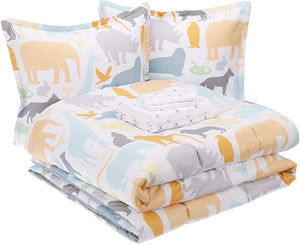 Kids Animal Safari Super Soft Microfiber 7-Piece Bedding Set