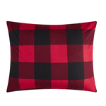 Red Buffalo Plaid Cozy Flannel Bedding Set Reversible Super Soft Sherpa Comforter