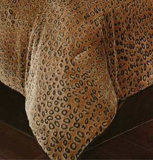Cheetah Animal Print Bedding Plush Velvet Safari 3-Piece Comforter Set 