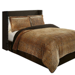 Cheetah Animal Print Bedding Plush Velvet Safari 3-Piece Comforter Set 