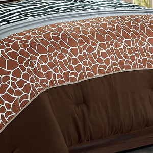 Safari Animal Print Bedding 3-Piece Comforter Set