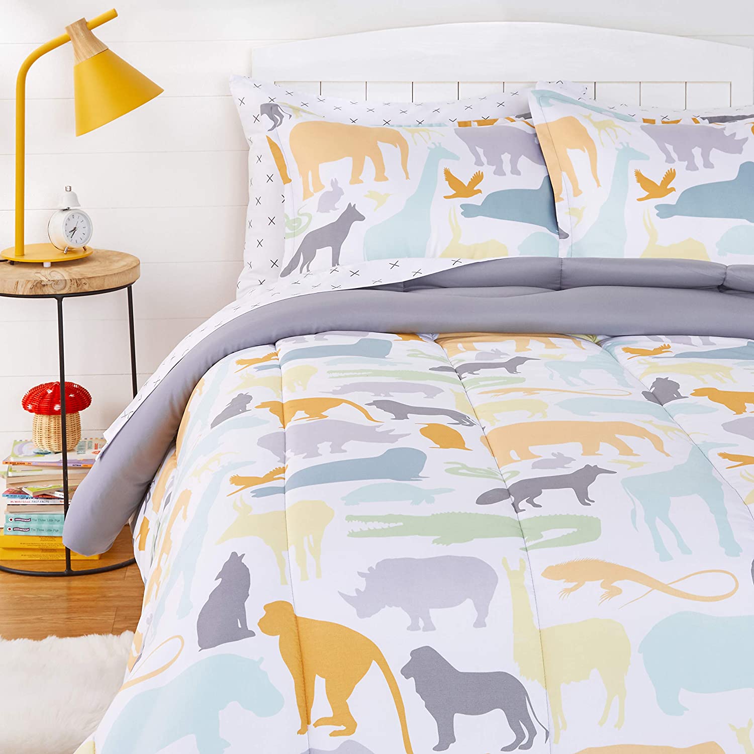 Kids Animal Safari Super Soft Microfiber 7-Piece Bedding Set