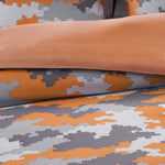 Lance Orange Camouflage Comforter Set, Kids Camo 4-Piece Bedding Set