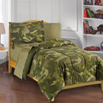 Dream Factory Geo Camo Army Boys Bed-in-a-Bag Comforter Set, Green Camouflage