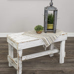 Del Hutson Designs Handmade Barnwood Bench - Natural & White