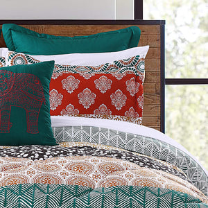 Bohemian Stripe 7-Piece Comforter Set Lush Decor Bedding