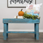 Del Hutson Designs Handmade Barnwood Bench - Natural & White