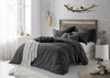 Premium Pre-washed Crinkle Microfiber Duvet Set Stylish Wrinkle Look