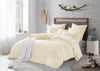 Premium Pre-washed Crinkle Microfiber Duvet Set Stylish Wrinkle Look