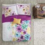 Olivia Vibrant Floral Microfiber Teen Bedding, Girls 5-Piece Comforter Set By Intelligent Design