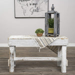 Del Hutson Designs Handmade Barnwood Bench - Natural & White