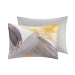 Cosmo Living Andie Grey & Yellow Cotton Duvet Cover Set
