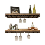 Del Hutson Designs Rustic Luxe Stemware Shelf Set, 36"