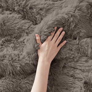 Malea Soft Plush Shaggy Faux Fur Comforter Set