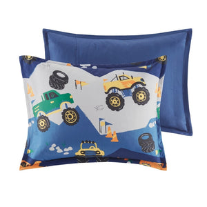 Mi Zone Fun Kids Gavin Monster Truck Comforter Set - Blue
