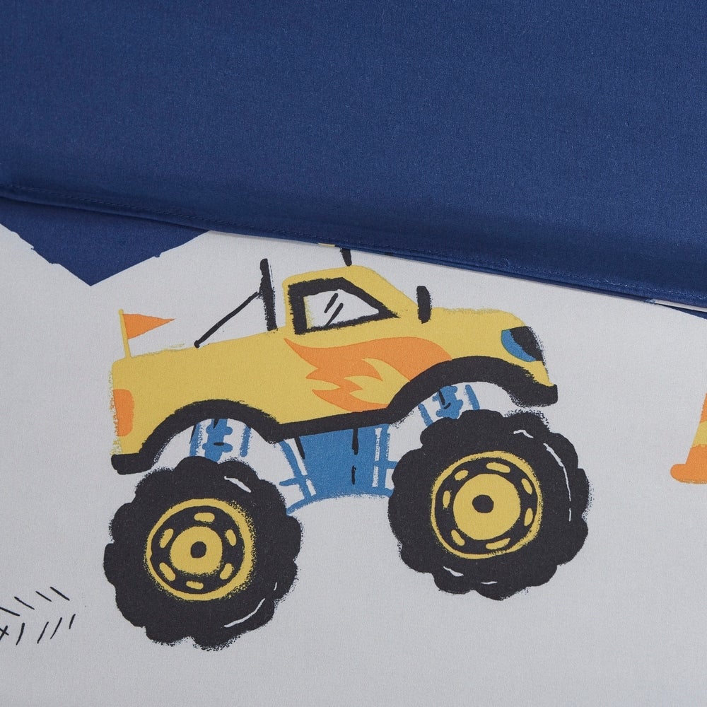 Mi Zone Fun Kids Gavin Monster Truck Comforter Set - Blue