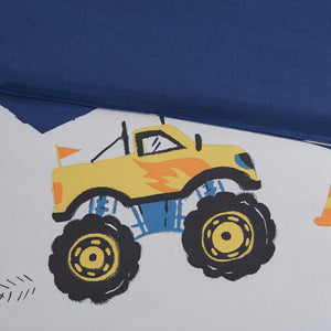Mi Zone Fun Kids Gavin Monster Truck Comforter Set - Blue