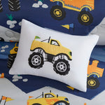 Mi Zone Fun Kids Gavin Monster Truck Comforter Set - Blue