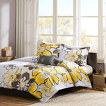Mackenzie Comforter Set, Yellow Coordinating Bedding Set By Mi Zone