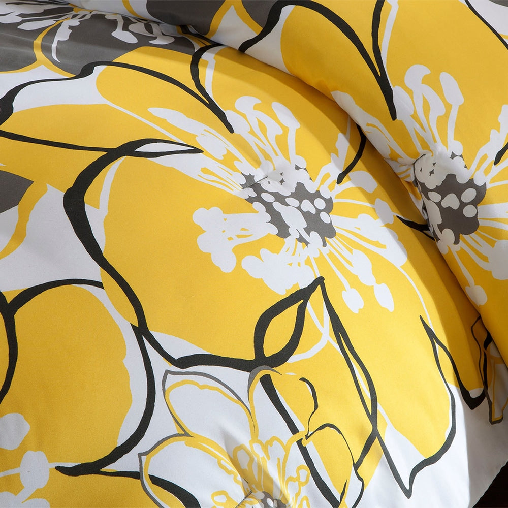 Mackenzie Comforter Set, Yellow Coordinating Bedding Set By Mi Zone