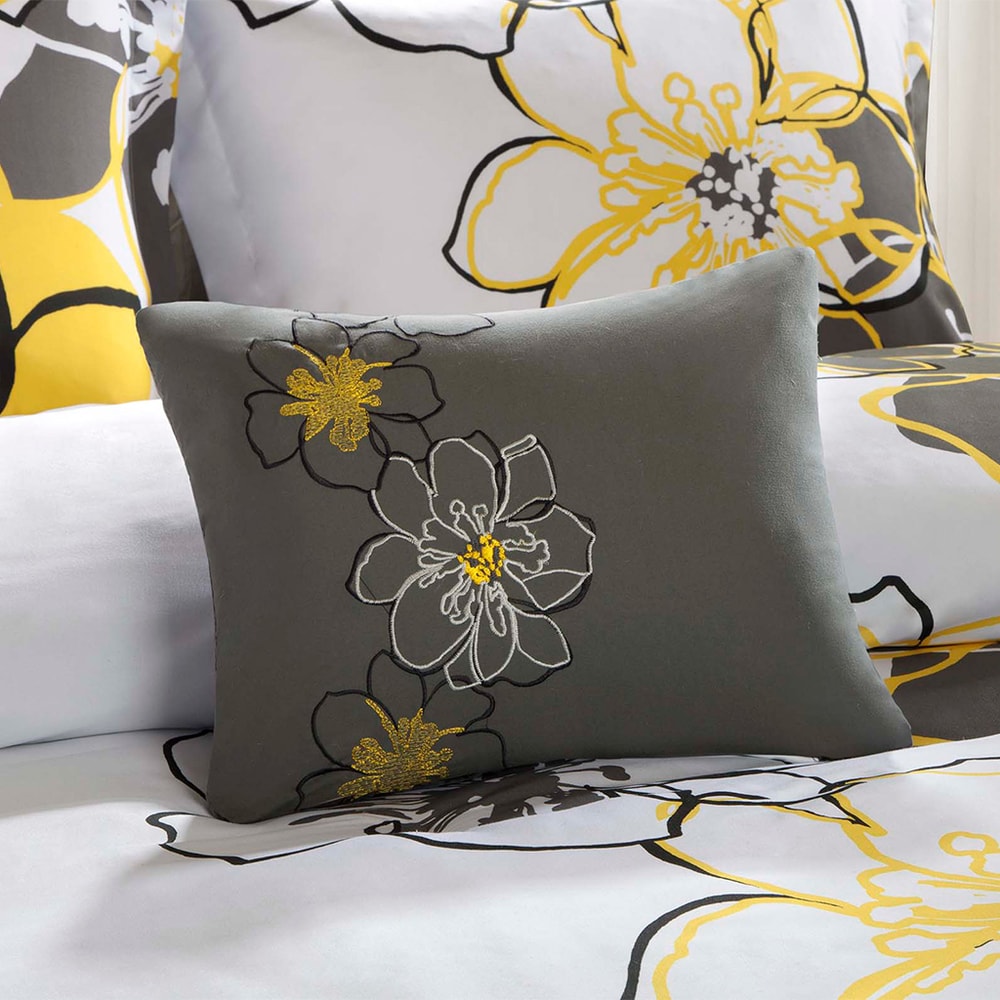 Mackenzie Comforter Set, Yellow Coordinating Bedding Set By Mi Zone
