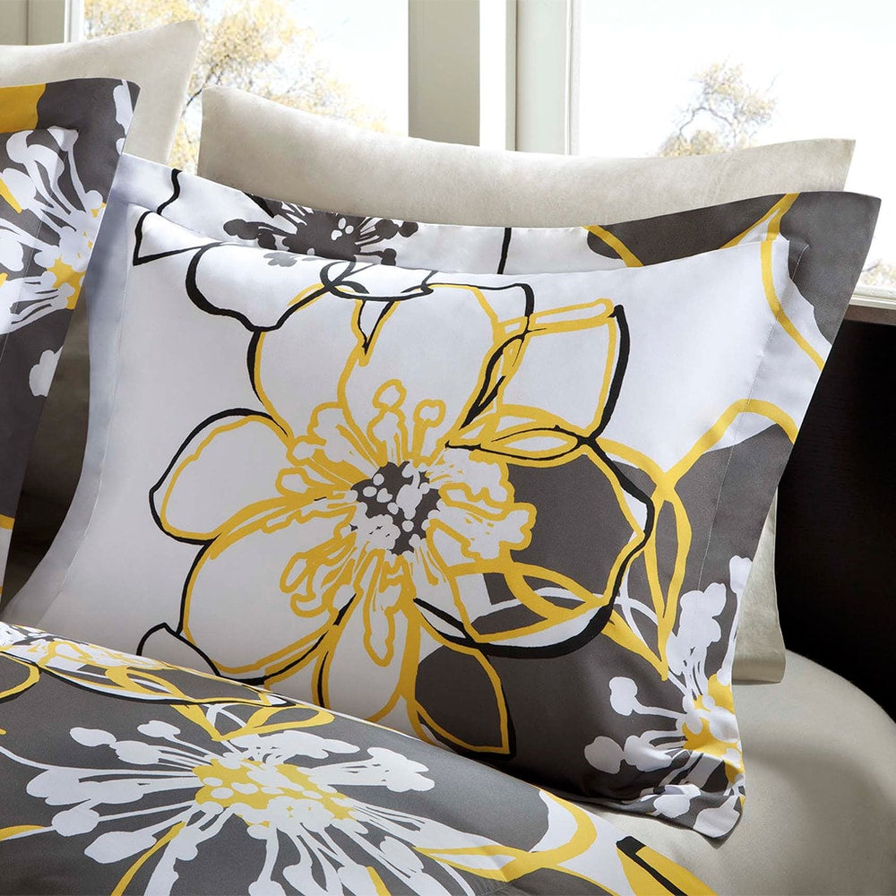 Mackenzie Comforter Set, Yellow Coordinating Bedding Set By Mi Zone