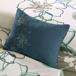 Skylar Floral Blue/Grey Printed Comforter Set by Mi Zone