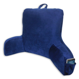 Plush Micro Mink Bed Rest Backrest Pillow with Pocket