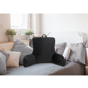 Micro Plush Bed Rest Lounger, Black, Specialty