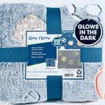 Glow in the Dark Throw Blanket Sports Kids Super Soft Fun Gift 50" x 60" Blue