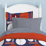 Dream Factory All Sports 7-Piece Bed in a Bag with Sheet Set Navy Blue