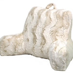 Stylish Ultra-Soft Bed Rest Homes & Gardens Swirls Faux Fur Backrest Pillow